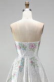Sweetheart White A-Line Cocktail Dress with Beading