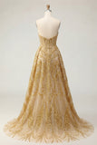 Sparkly Golden Sweetheart Corset Bodycon Beaded Short Prom Dress with Ruffles