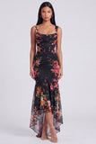 Ivory Mermaid Square Neck Maxi Floral Dress