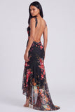Ivory Mermaid Square Neck Maxi Floral Dress