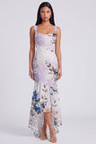 Ivory Mermaid Square Neck Maxi Floral Dress