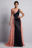 Black Mermaid Long Mother Of the Bride Dress with Cape