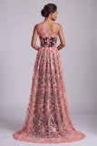 One Shoulder Black Lace Mermaid Long Mother Of the Bride Dress with Cape
