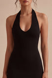 Halter Bodycon Little Black Dress