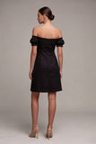 A Line Off the Shoulder Little Black Dress