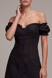 A Line Off the Shoulder Little Black Dress