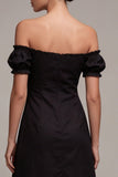 A Line Off the Shoulder Little Black Dress
