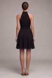 Halter A Line Little Black Dress