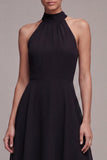 Halter A Line Little Black Dress