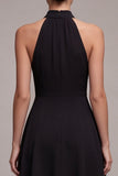 Halter A Line Little Black Dress