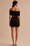 Off the Shoulder Cut Out Bodycon Little Black Dress