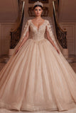 Sparkly Champagne Corset Ball Gown Quinceanera Dress with Cape Sleeves