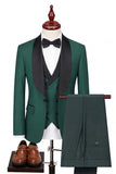 Light Blue 3 Piece Shawl Lapel Men's Suits