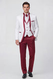 Royal Blue 3 Piece One Button Men's Suits