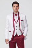 Royal Blue 3 Piece One Button Men's Suits
