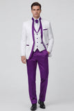 Royal Blue 3 Piece One Button Men's Suits
