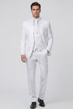 Royal Blue 3 Piece One Button Men's Suits