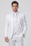 Royal Blue 3 Piece One Button Men's Suits