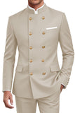 Navy 2 Piece Double Breasted Slim Fit Men Suits