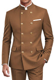 Navy 2 Piece Double Breasted Slim Fit Men Suits