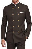 Navy 2 Piece Double Breasted Slim Fit Men Suits