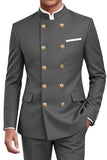Navy 2 Piece Double Breasted Slim Fit Men Suits