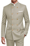 Navy 2 Piece Double Breasted Slim Fit Men Suits