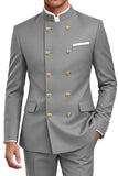 Navy 2 Piece Double Breasted Slim Fit Men Suits