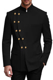 2 Piece Black Double Breasted Men's Prom Suits