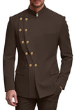 2 Piece Black Double Breasted Men's Prom Suits