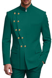 2 Piece Black Double Breasted Men's Prom Suits
