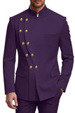 2 Piece Black Double Breasted Men's Prom Suits