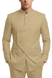 Coffee 2 Piece Single Breasted Men's Prom Suits