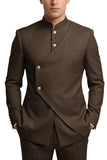 Coffee 2 Piece Single Breasted Men's Prom Suits