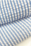 Notch Lapel Light Blue Stripe Single Breasted Men's Jacket