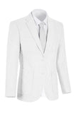 Notch Lapel Light Blue Stripe Single Breasted Men's Jacket