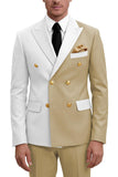 Purple Double Breasted 2 Piece Peak Lapel Men's Prom Suits
