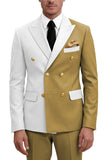 Purple Double Breasted 2 Piece Peak Lapel Men's Prom Suits