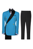 Sage Green 2 Piece Notched Lapel Double Breasted Men's Prom Suits