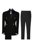 Sage Green 2 Piece Notched Lapel Double Breasted Men's Prom Suits