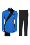 Sage Green 2 Piece Notched Lapel Double Breasted Men's Prom Suits