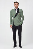 Sage Green 2 Piece Notched Lapel Double Breasted Men's Prom Suits
