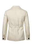 Beige Lapel Single Breasted Men's Jacket