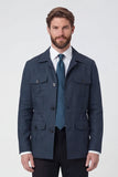 Beige Lapel Single Breasted Men's Jacket