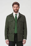 Beige Lapel Single Breasted Men's Jacket