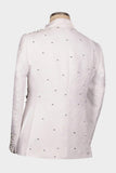 Black 2 Piece Shawl Lapel Beaded One Button Men's Suits