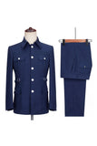 Black Single Breasted Slim Fit 2 Piece Men's Suits