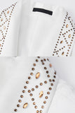 Black Shawl Lapel Jacquard 2 Piece One Button Men's Prom Suits with Beading