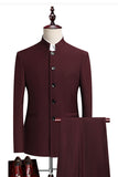 Black 2 Piece Single Breasted Men's Work Suits