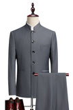 Black 2 Piece Single Breasted Men's Work Suits